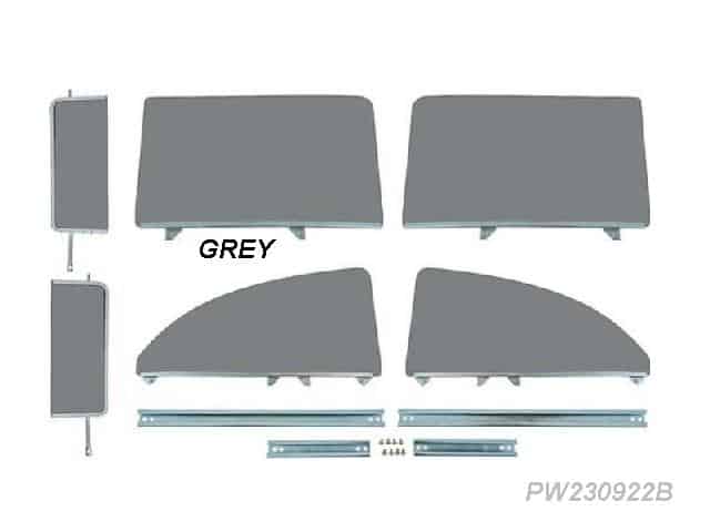 Glass Kit: 55-57 Chev / Pontiac 2 Dr Sedan / Coupe 6 Pce - GREY